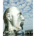 "Metalmorphosis" by Czech artist David Cerny - a 30' tall stainless steel sculpture
